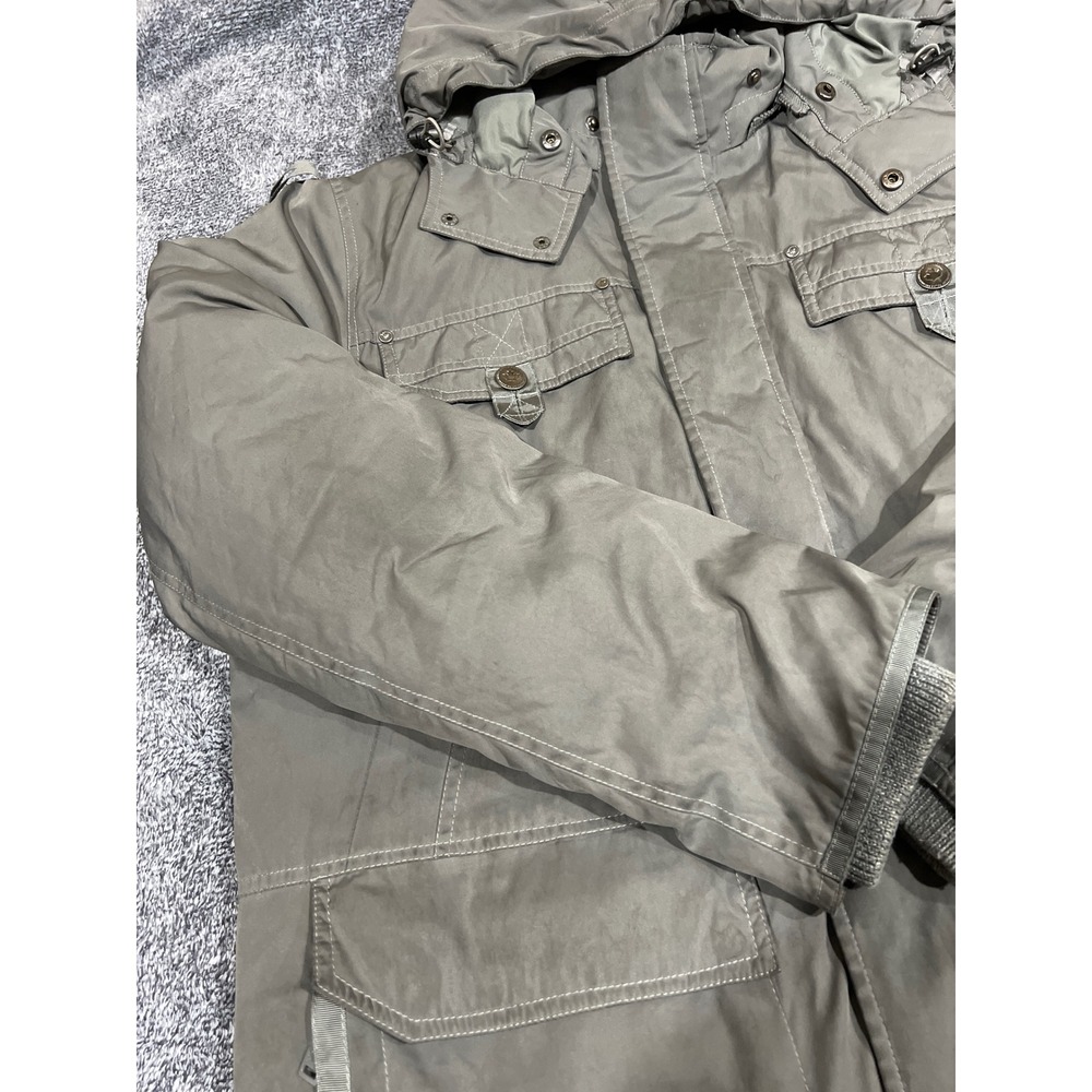 Pajar Canada Mens Grey Down Filled Hooded Parka Winter Coat Large P6J0057F13 - Picture 10 of 16